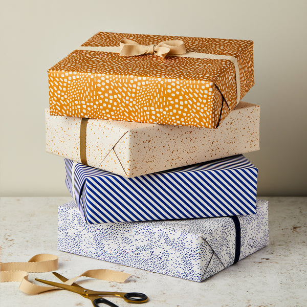 Blue Speckle and Stripe Double Sided Wrap