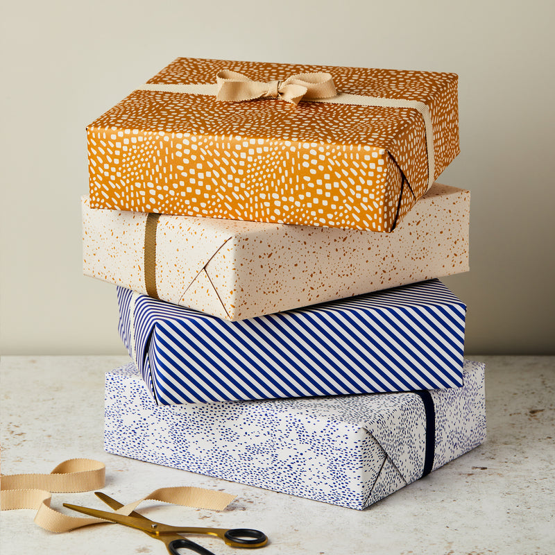 Mustard Pattern Motif & Terrazzo Double Sided Wrap