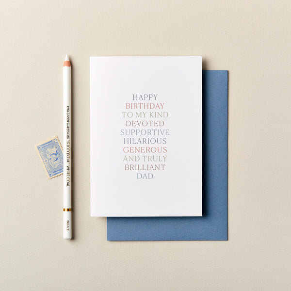 Happy Birthday Devoted Dad Card