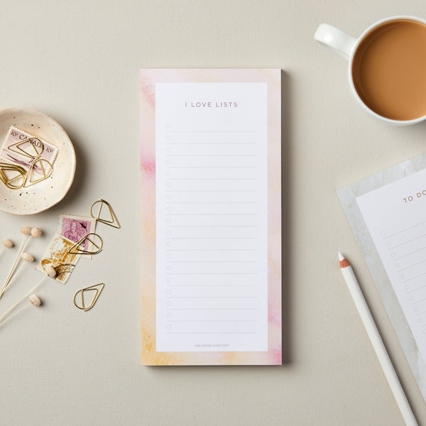 Pink Watercolour Notepad